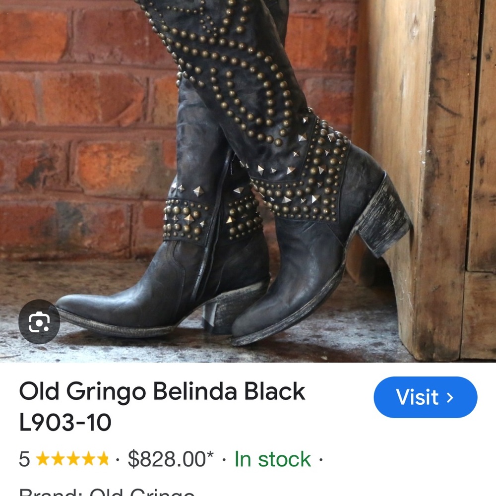 Old Gringo Black Studded Boots - Picture 2 of 8